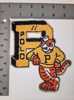 Polo Ralph Lauren Patches Vintage Polo Tiger Letter Patch - Yellow & Orange